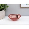 HomeRoots Set of Two 6" Red And White Alabaster Glass Square Salad Bowl - 2 of 4