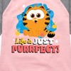 Girls' - Garfield - Life Is Just Purrfect Shirt Tail Raglan Graphic T-shirt - 2 of 4