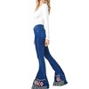 Women's Embroidered Denim Bell Bottom - SAINTS & HEARTS S - 3 of 4