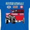 National Hot Rod Association NHRA Car Black and White, Winternationals, Logos, Pomona 1970 on royal Youth T-Shirt - 2 of 3