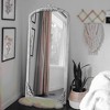 Lirago Arch Solid Wood Mirror Ornate Mirror Wall Mirror Retro Mirror with Carved Frame 67*28 Weathered White - 3 of 4