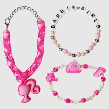 Girls' Barbie 3pk Jewelry Set - Pink