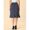 INSPIRE CHIC Women's Floral Ruffle Elastic High Waist Button Flowy Split Skirt - 4 of 4