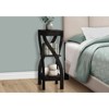 FONTOI 3-Tier Side Table with Square Tabletop, Bedside Table with 2 Storage Shelves, Nightstand for Living Room, Bedroom, Espresso, 11.5"*32"*11.5" - 4 of 4