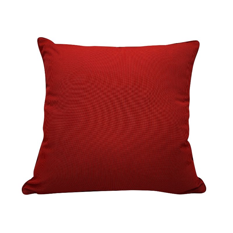 RightSide Designs Fan Coral Red and White Indoor / Outdoor Throw Pillow, 3 of 6