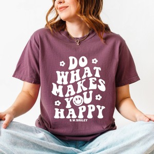 Simply Sage Market S.W.Smiley Makes You Happy Smiley Face Garment Dyed Tee - 1 of 4