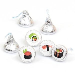 Big Dot of Happiness Let's Roll - Sushi - Japanese Party Round Candy Sticker Favors - Labels Fits Chocolate Candy (1 sheet of 108) - 1 of 4