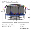 GDFStudio Vivian Outdoor/Indoor Steel Ladder Round Trampoline with Enclosure and Flag - 3 of 4