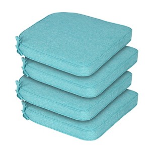 Aoodor Outdoor Dining Chair Cushions Set of 4, Waterproof Patio Furniture Seat Cushions, Outdoor Chair Pads with Ties - 1 of 4