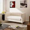 55 in. Wide Mid-Century Channel Tufted Velvet 2-Seater Sofa Couch Loveseat - Morden Fort - 3 of 4