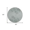 Gray Charcoal And Gold Floral Washable Indoor Outdoor Area Rug - 3 of 4