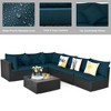 Tangkula Set of 7 Rattan Sofa Set Sectional Conversation Furniture Set Patio - 3 of 4