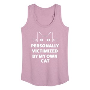 Women's - Instant Message - Personally Victimized By My Own Cat Graphic Racerback Tank - 1 of 4