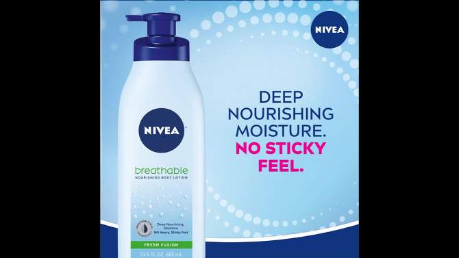 NIVEA Breathable Fresh Fusion Scented Body Lotion for Dry Skin - 13.5 fl oz, 2 of 15, play video