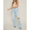 Women's Leticia Super High Rise Raw Edge Jeans - Vibrant Miu - 4 of 4