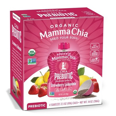 Photo 1 of 6 pack of Mamma Chia Strawberry Lemonade Squeeze Vitality Snack 