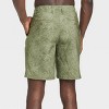 Men's 9" Leaf Print Hybrid Swim Shorts - Goodfellow & Co™ Dark Green - 2 of 3