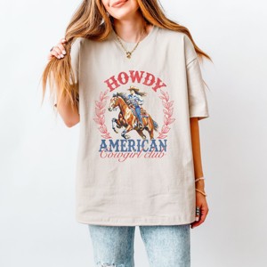Simply Sage Market Howdy American Cowgirl Club Heavyweight Tee - 1 of 4