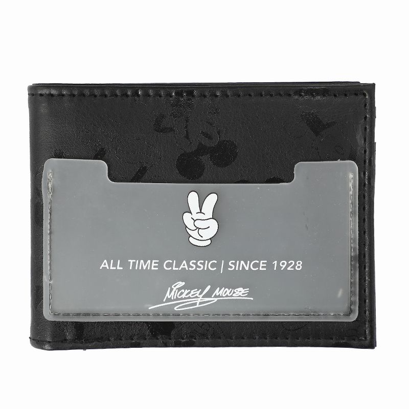 Mickey Mouse All Time Classic Men's Black Bifold Wallet, 1 of 7