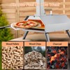 12" Portable Pizza Oven - Stainless Steel with Pizza Stone & Foldable Legs for Outdoor Cooking - 4 of 4