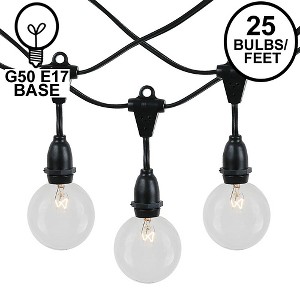 Novelty Lights Globe Outdoor String Lights with 25 suspended Sockets Suspended Black Wire 25 Feet - 1 of 4