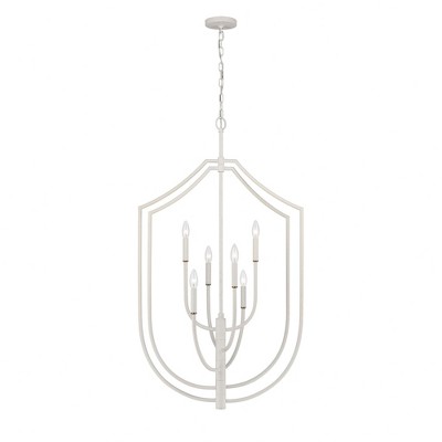 Elk Home Continuance 6 - Light Pendant in  White Coral