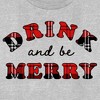 Women's Lost Gods Drink and Be Marry Plaid T-Shirt - 2 of 4