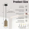 ALOADECOR 1-Light 5'' Modern Farmhouse Natural Travetine Single Pendant Light Coastal Cylinder Hanging Light For Bedroom and Dining Room - 4 of 4