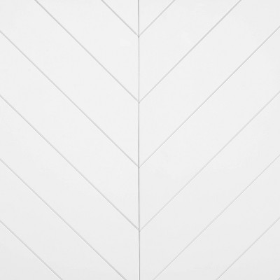 Kayce 58" Modern White Herringbone Hall Tree with Storage