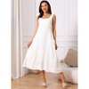 INSPIRE CHIC Women's Linen Summer Sleeveless Casual Loose Flowy Maxi Tank Beach Sundress - 3 of 4
