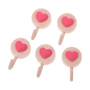 Unique Bargains Utility Heart Hook Heart with Hook 1.97"x1.18" 5 Pcs - 1 of 4