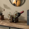 Vintiquewise Decorative Bronze Metal Vintage Single Bottle Film Projector Wine Holder for Tabletop or Countertop - 2 of 4