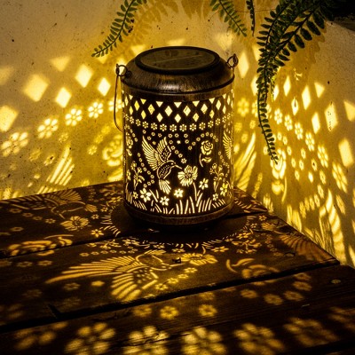 Gigalumi Solar Lanterns Outdoor Hanging Waterproof, Solar Lights Metal Decoration Outside for Yard, Patio,Garden,Backyard,Porch