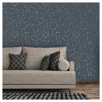 Celestial Peel &#38; Stick Wallpaper Navy/Gold - Opalhouse&#8482;_3