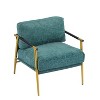 NicBex Modern Accent Chair 27.56" Plush Cushion Seat, Minimalist Metal Frame & Wooden Armrests, Cozy Living Room, Bedroom, Office Chair - 3 of 4