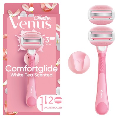 Venus Comfortglide White Tea Women's Razor + 2 Razor Blade Refills