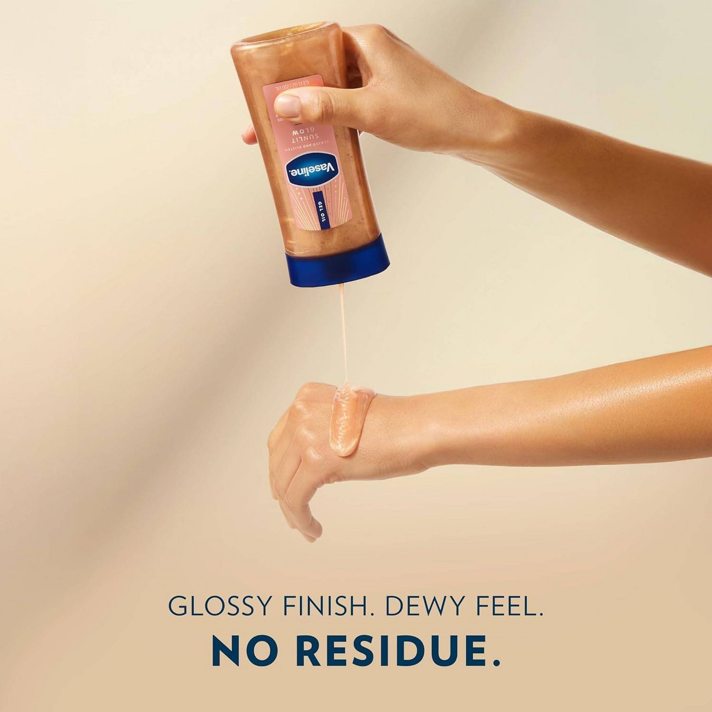 Мерцающее гелевое масло для тела Vaseline Glazed & Glisten, Sunlit Glow, 1.69 oz — фото 3