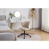 DOMETOUR Home Office Chair, Velvet Fabric Swivel Flower Shape Computer Desk Chair for Home Office or Bedroom - 3 of 4