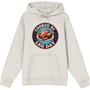 Thanksgiving Cooked by Leg Day Adult Long Sleeve Hoodie - 1 of 3