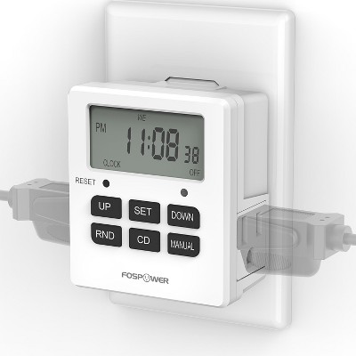FosPower 7 Day Weekly Digital Outlet Timer with 10 Programmable ...