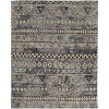 Taupe Gray and Tan Wool Geometric Hand Knotted Area Rug - 4 of 4