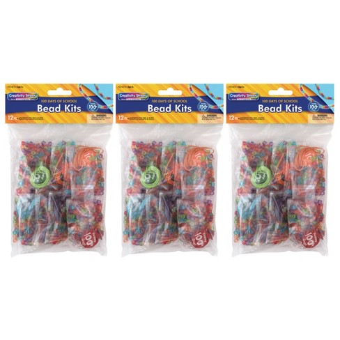 Creativity Street 100 Days Of School Bead Kit, Assorted Sizes, 12 Kits Per  Pack, 3 Packs : Target
