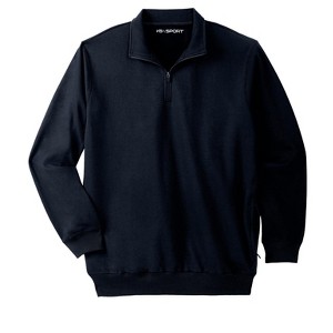 KingSize Men's Big & Tall Quarter Zip-Front Wicking Fleece Jacket - 1 of 4