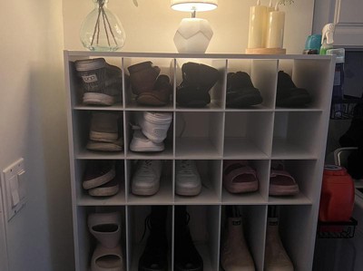 4 Tier Laminate Stackable Shoe Cubby White Brightroom Target