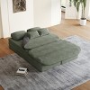 75'' Convertible Sofa Bed,2-in-1 Foldable Sleeper Sofa with Blanket and Pillows,Corduroy Chaise Lounge Sofa for Living Room-Maison Boucle - 2 of 4