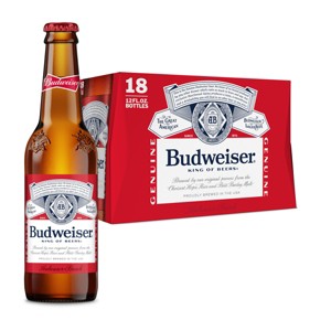 Budweiser Lager Beer - 18pk/12 fl oz Bottles - 1 of 4