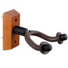 Monoprice Wood Wall Mount Guitar Hanger Guitar Bracket Holder (2-Pack) With Rubber Padding, For Acoustic or Electric Guitars - Stage Right Series - 2 of 4