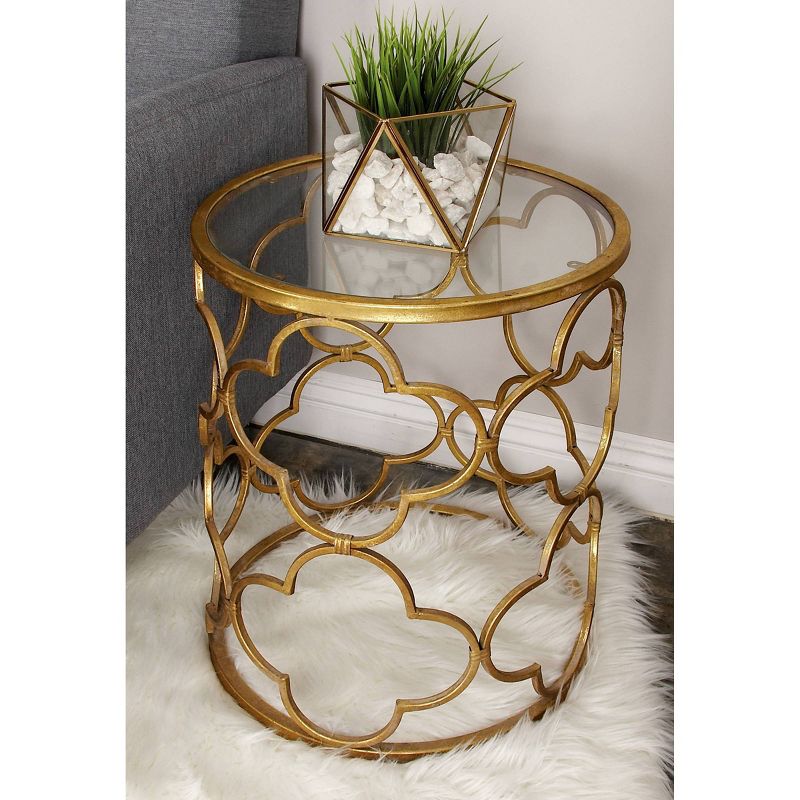 20&#34; Contemporary Metal Accent Table Gold - Olivia &#38; May, 3 of 5