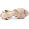 Allegra K Women's Buckle Closure Platform Chunky Heels Slingback Sandals - 4 of 4