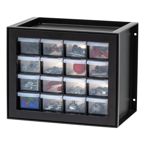 Iris Usa 16 Drawer Small Parts And Hardware Organize Cabinet, Black : Target